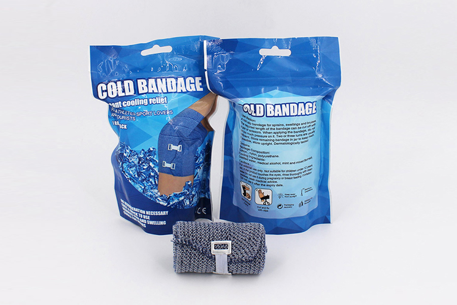 Fibre élastique et bandage froid en nylon en paquets