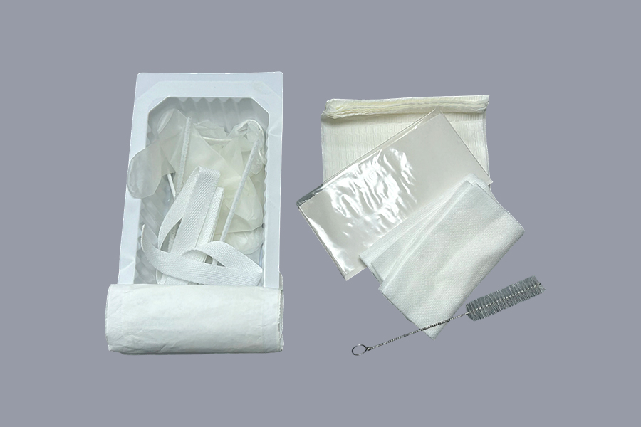 Plateau de soins de trachéotomie tout-en-un