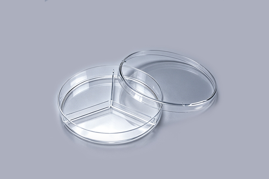 Boîte de Pétri en plastique à 3 compartiments